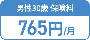 男性30歳 保険料 765円/月